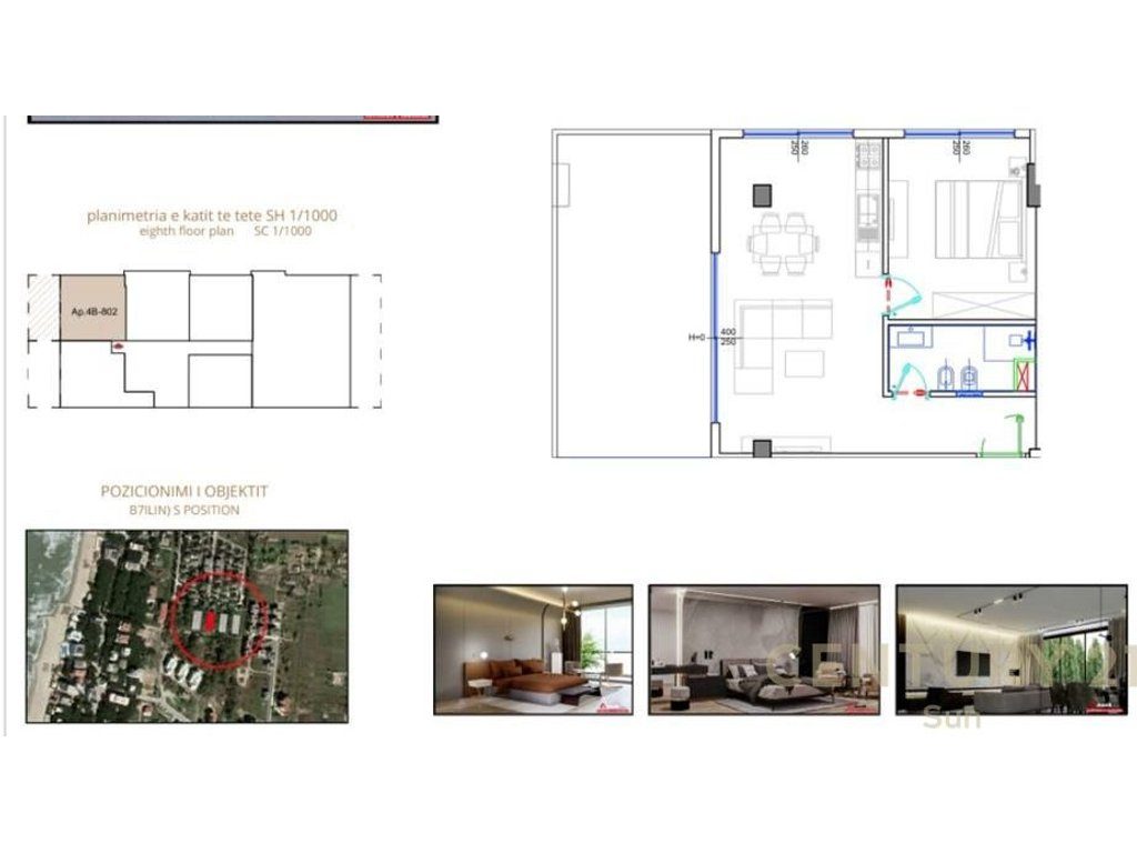 Apartament per shitje 1+1 Golem Durres