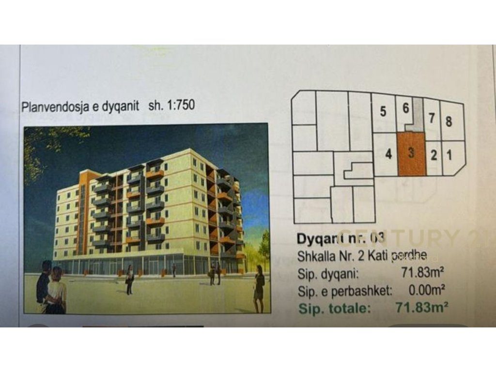 71.83 m2 SIPER FAQE TREGTARE PËR SHITJE NË ZONËN E FRESKUT.
