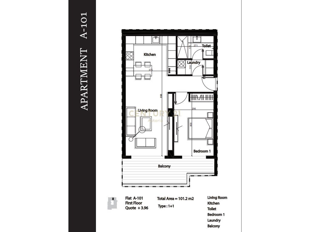 SHITET APARTAMENT 1+1 NE GREEN TERRACE RESIDENCE, PALASE