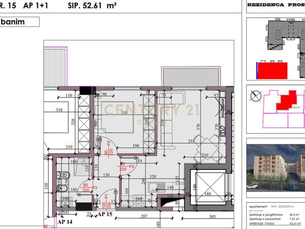 Kompleksi “Kodra e Liqenit”, Paskuqan-Shesim apartament 1+1