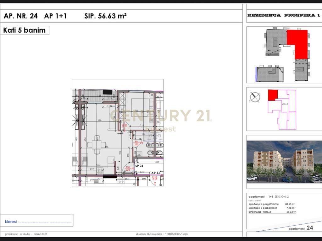 Kompleksi “Kodra e Liqenit”, Paskuqan-Shesim apartament 1+1