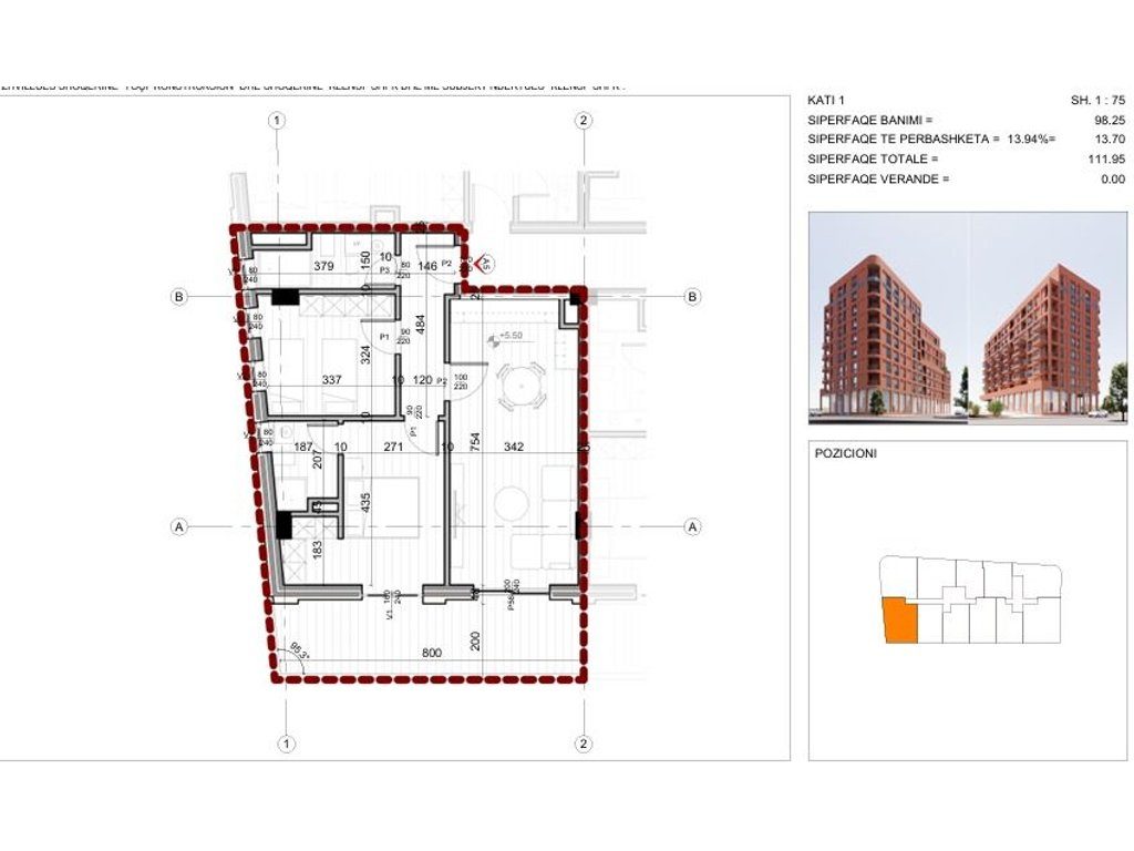 Shitet Apartament 2+1 te 21 Dhjetori – Pranë Inxhinierisë së Ndërtimit