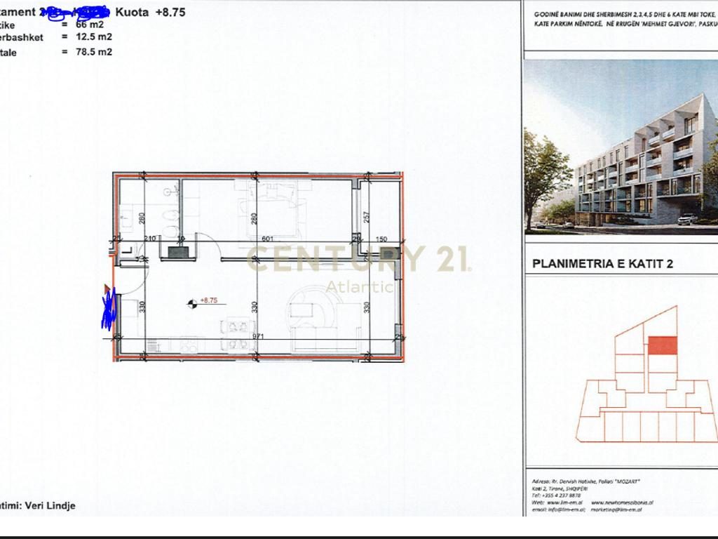Apartament 2+1+ballkon MOZART RESIDENCE Paskuqan - 90,275€ | 78.5 m²