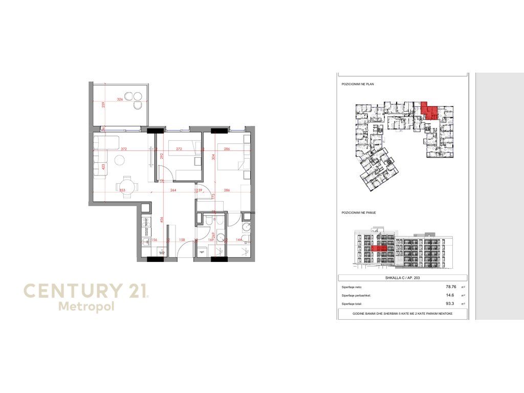 SHES APARTAMENT 2+1 NE RESIDENCEN NORTH-PASKUQAN!