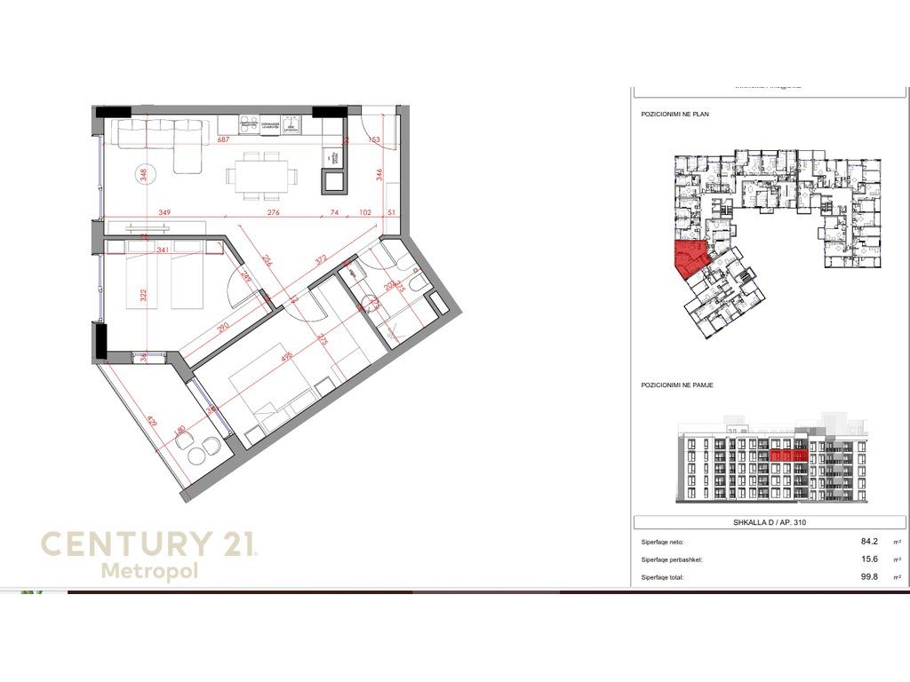 SHES APARTAMENT 2+1 NE RESIDENCEN NORTH-PASKUQAN!