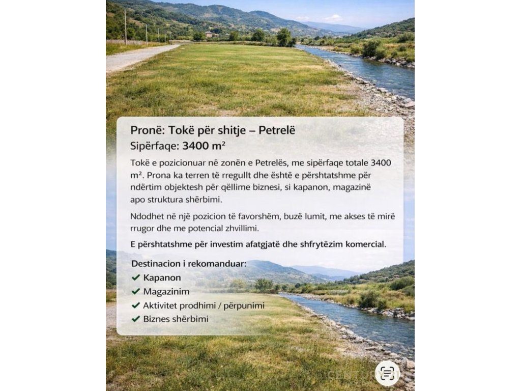 Tokë Për Shitje në Petrelë, Tiranë