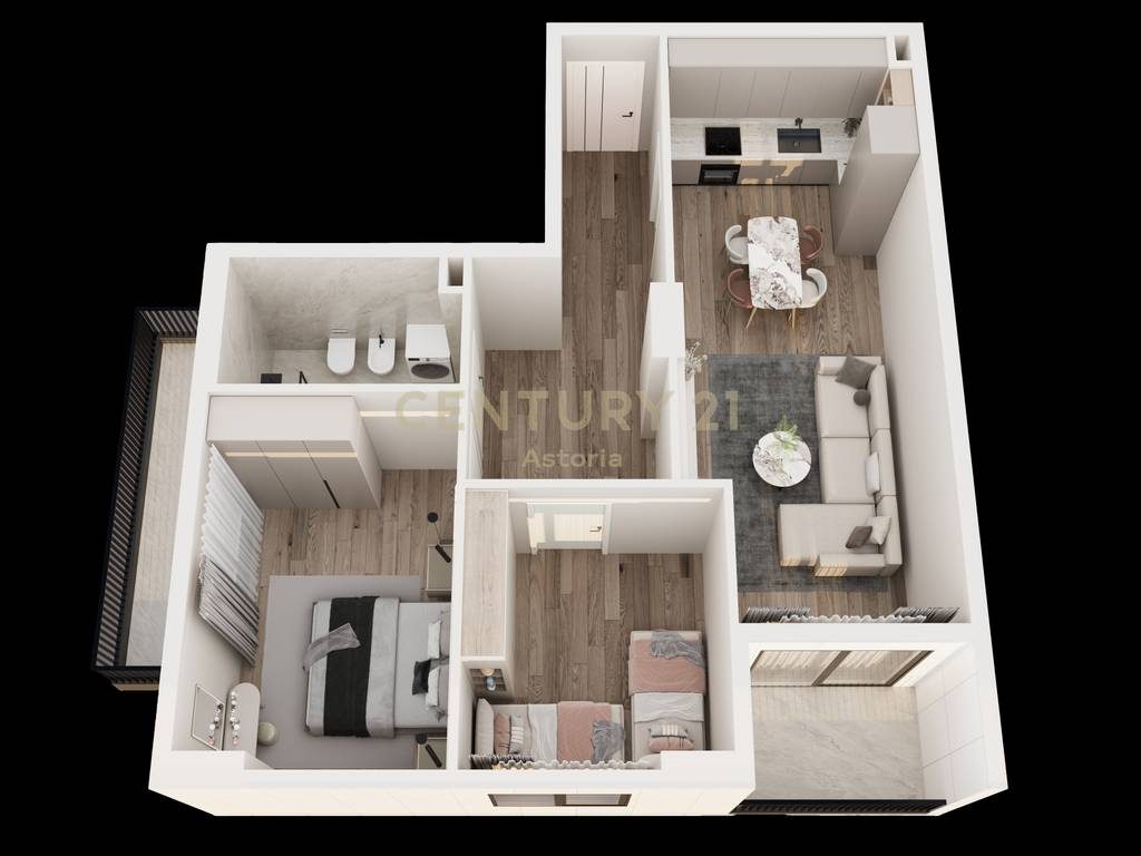 Shesim apartament 2+1 në rezidencën Phoenix – Yzberish