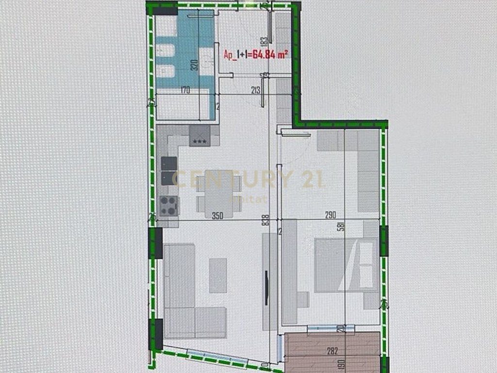APARTAMENT 1+1 PER SHITJE, PASKUQAN