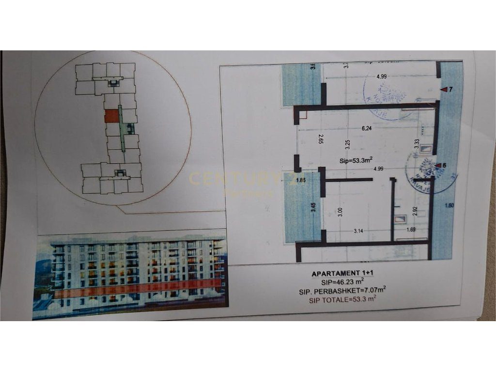 SHITET APARTAMENT 1+1 150M LARG DETIT