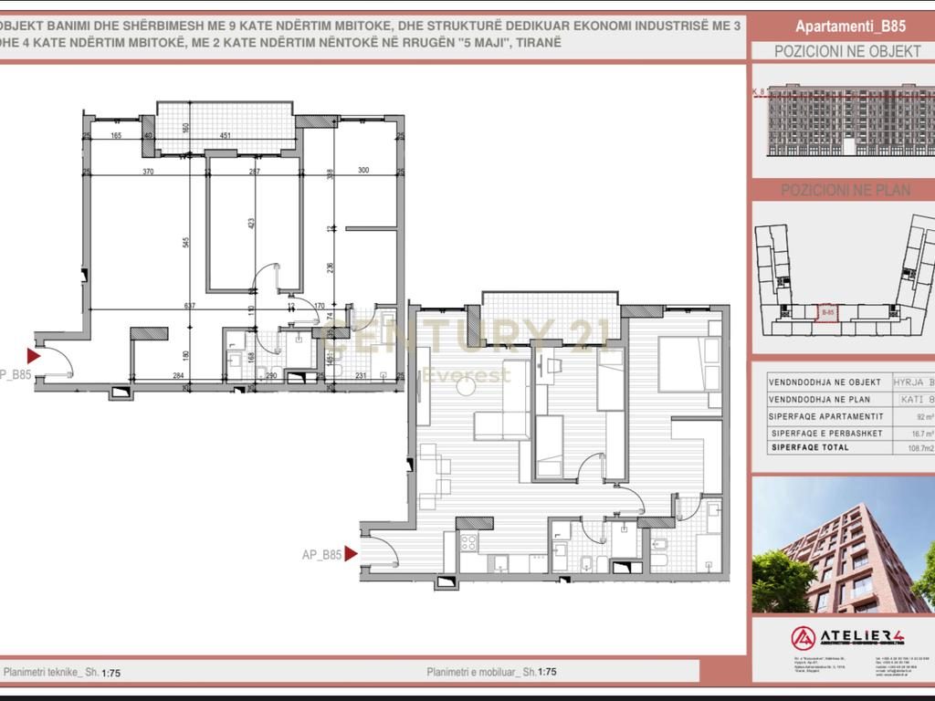 RRUGA 5 MAJI, SHESIM APARTAMENT 2+1+2