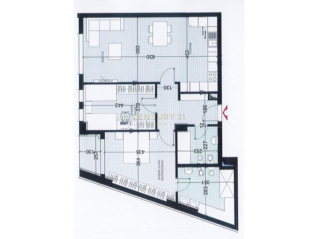 Paskuqan, Shesim apartament 2+1+2