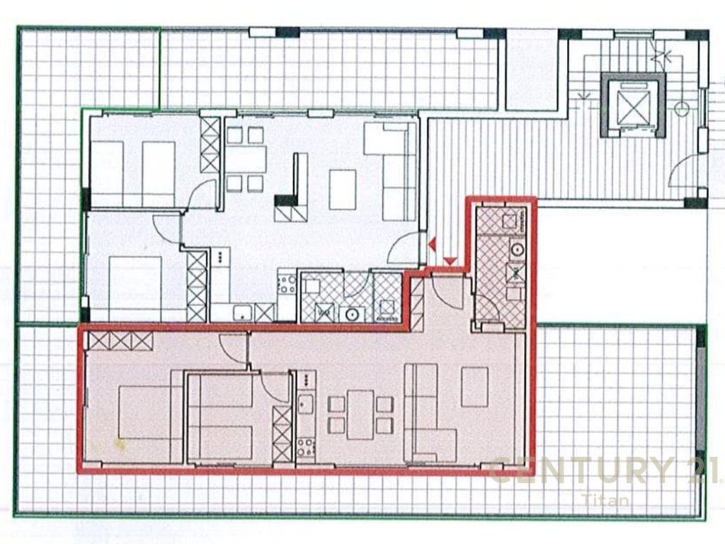 Shitet Apartament 2+1 me verandë në Porto Lalzi!