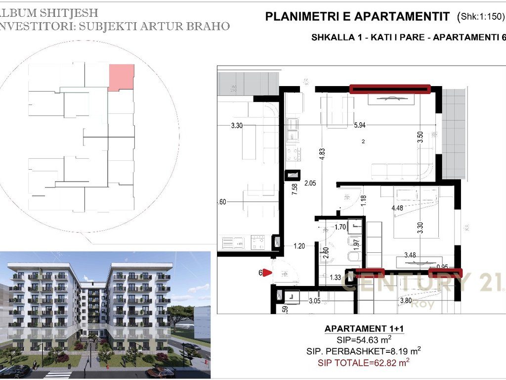 APARTAMENT 1+1 PER SHITJE NE GOLEM MUNDESI PAGESE ME KESTE!