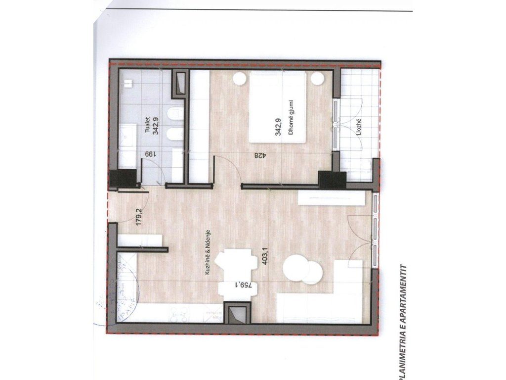 KOMPLEKSI SPLENDOR, SHESIM APARTAMENT 1+1