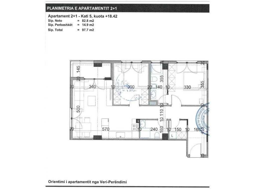 Shitet Apartament 2+1+2+ depo tek kompleksi Viva te Rr. Kavajes