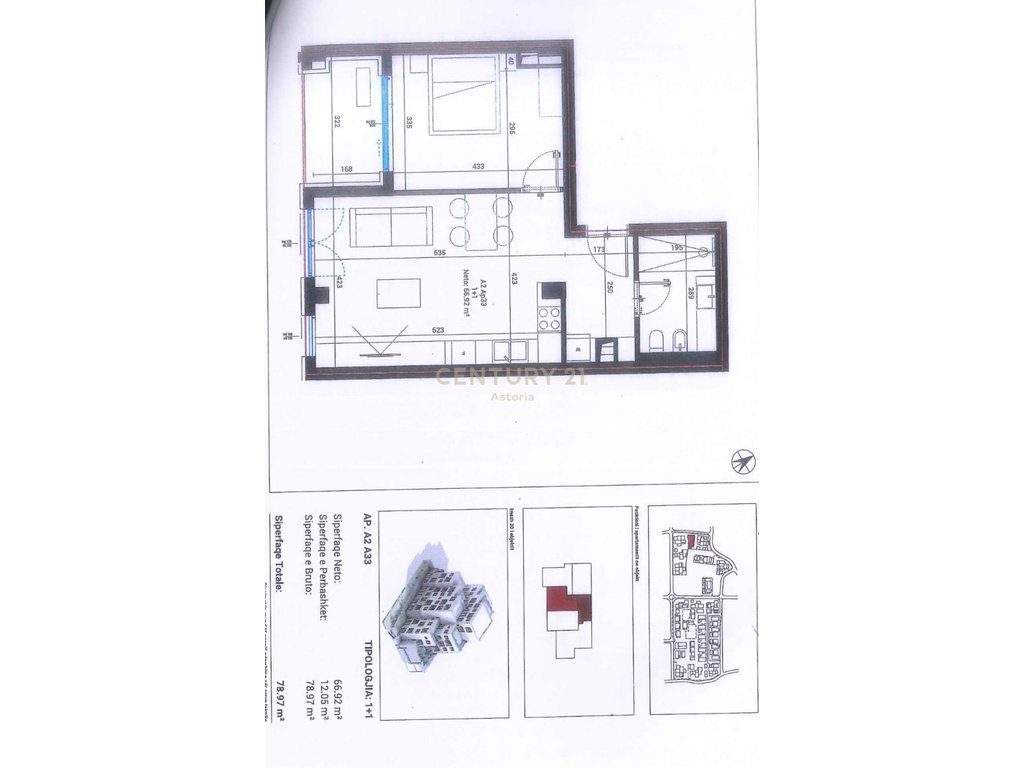SHITET APARTAMENT 1+1 NE DHERMI, TE SQUARE VILLAGE.