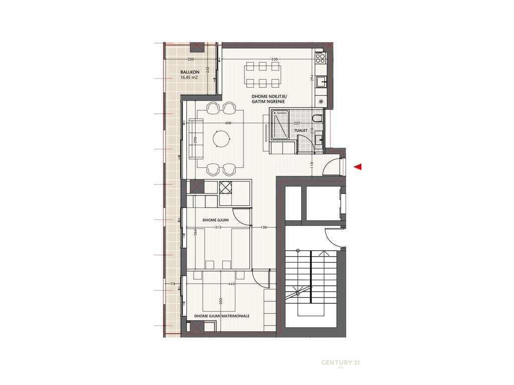 Shitet apartament 2+1 ne Vlora Marina