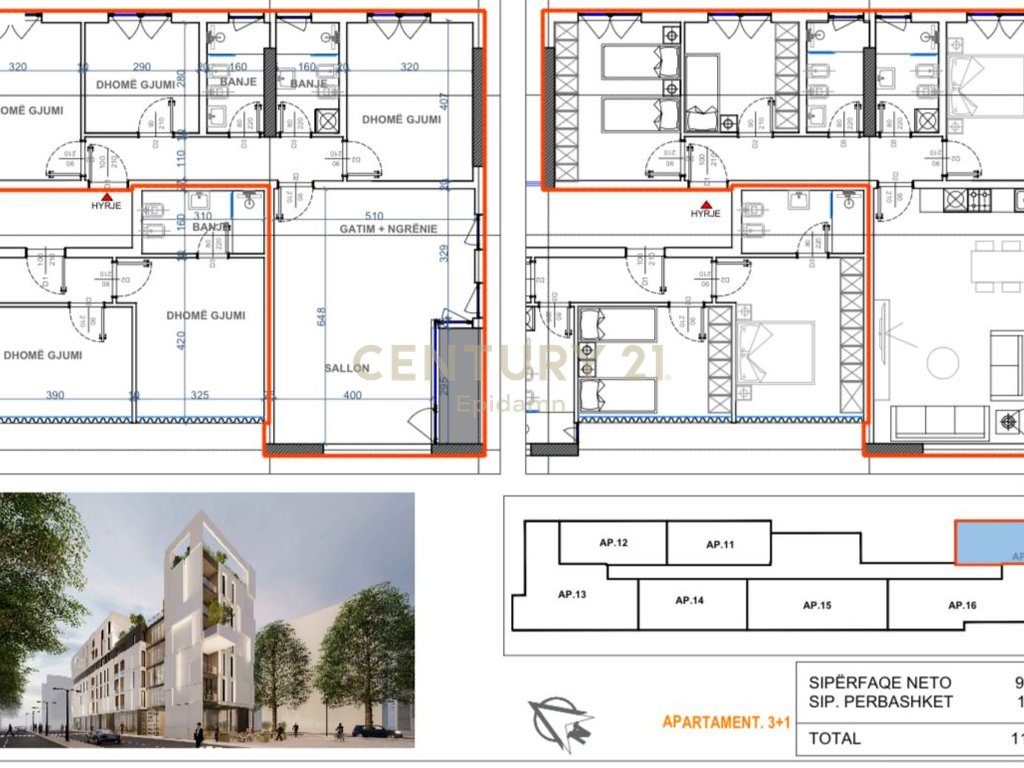 Iluminar Residence - Apartament 3+1+3  për shitje !!