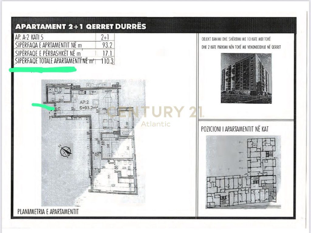 Apartament 2+1 Në Shitje në Qerret të Durrësit - 165,450.00€ | 110 m²