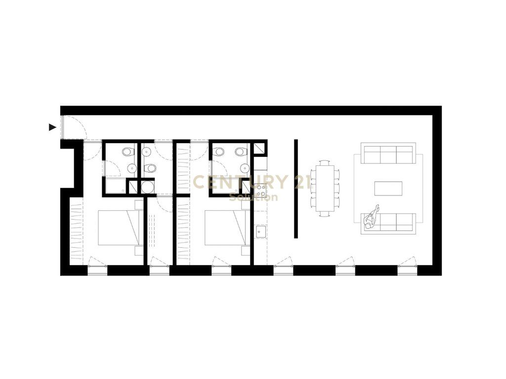 SHITET APARTAMENT 2+1+2 NE REZIDENCEN By Long Hill !!!