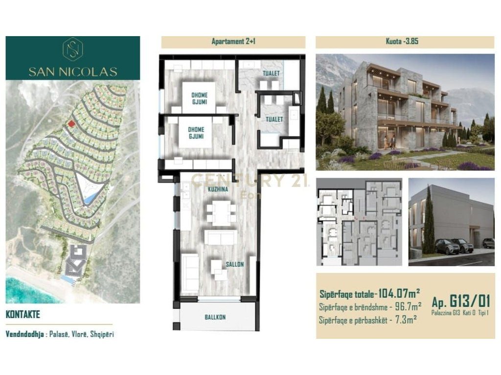 APARTAMENT 2+1 ME OBORR NE SAN NICOLAS, PALASE ,VLORE !
