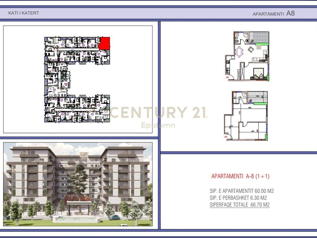 Apartament 1+1 për Shitje në Golem!