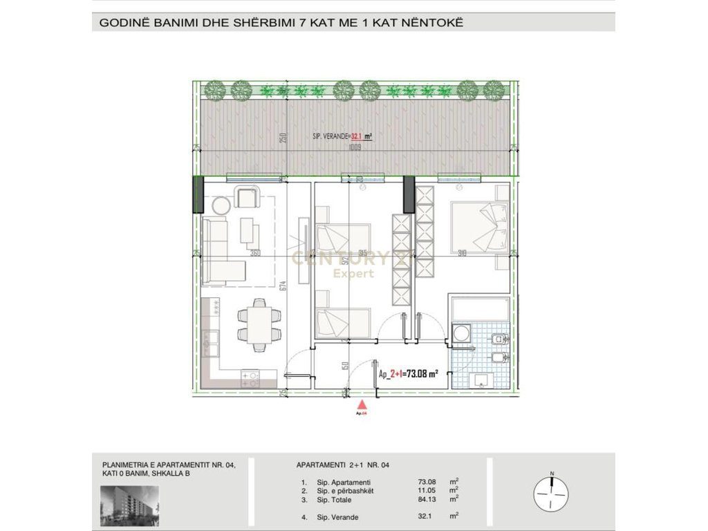 SHITET APARTAMENT 2+1 NE PASKUQAN