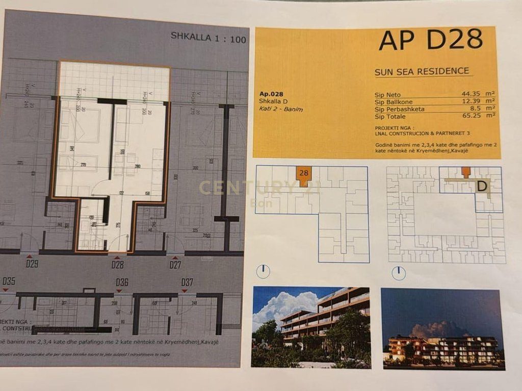 SHITET APARTAMENT 1+1 NE REZIDENCEN ME TE RE NE GOLEM, SUN SEA RESIDENCE !!