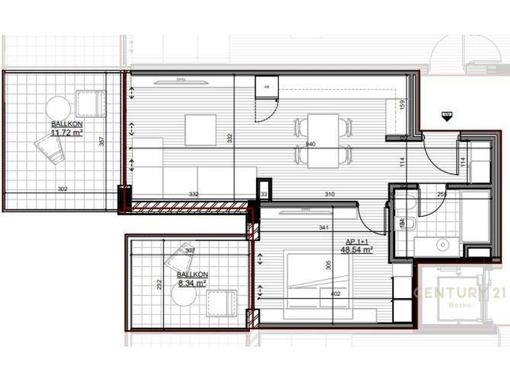 SHITET APARTAMENT 1+1 , SARANDE