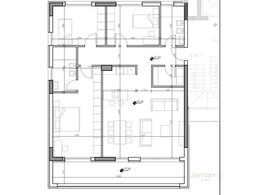 SHITET APARTAMENT 3+1+2+VERANDE BLIN RESIDENCE, FARKE !