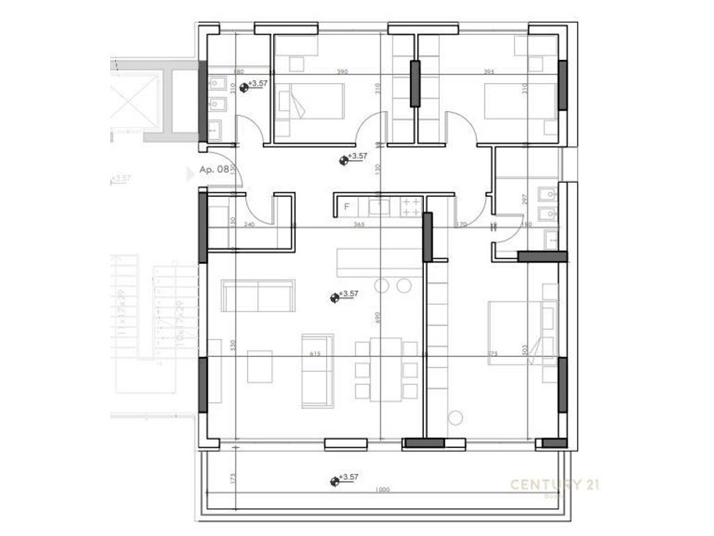 SHITET APARTAMENT 3+1+2+OBORR MBRAPA, BLIN RESIDENCE, FARKE !