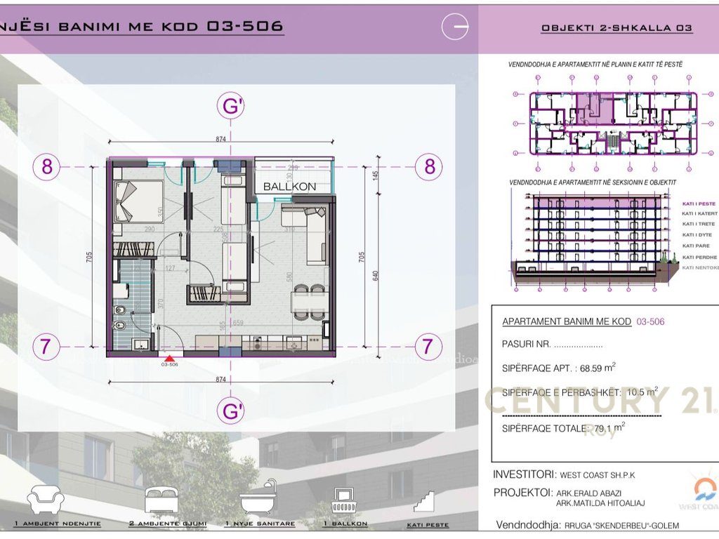 Shitet apartament 1+1 prane Pishave te Buta, Ndertim i RI !