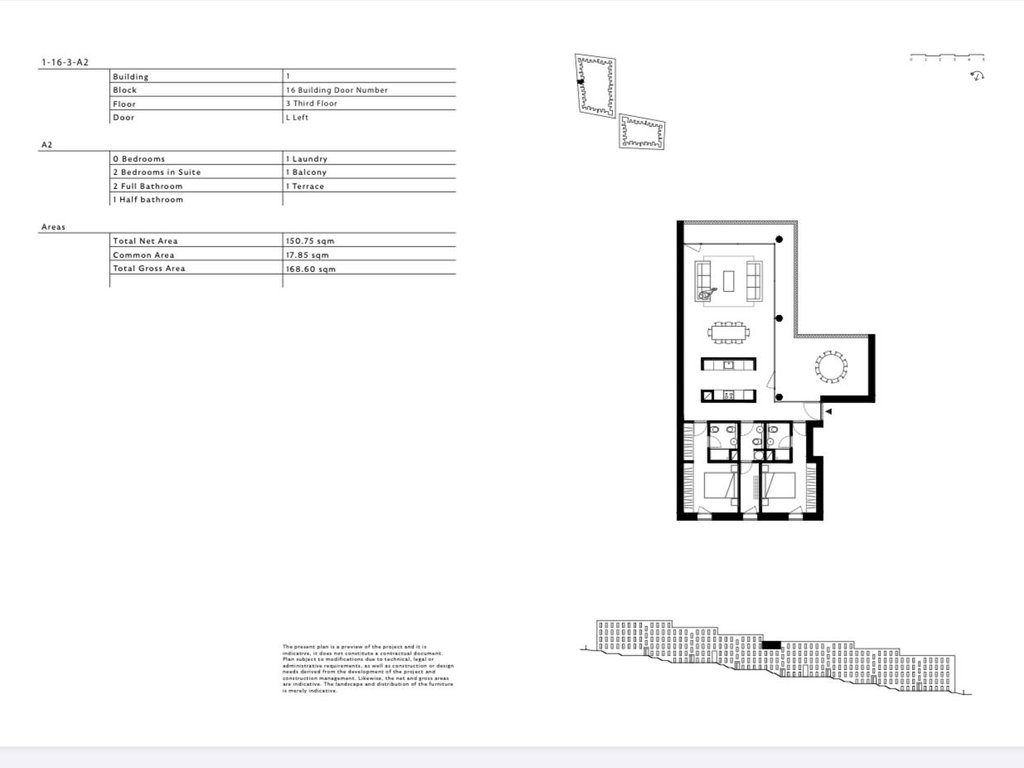 By Long Hill Residence, Ne Shitje Apartament 2+1+3 me Verande