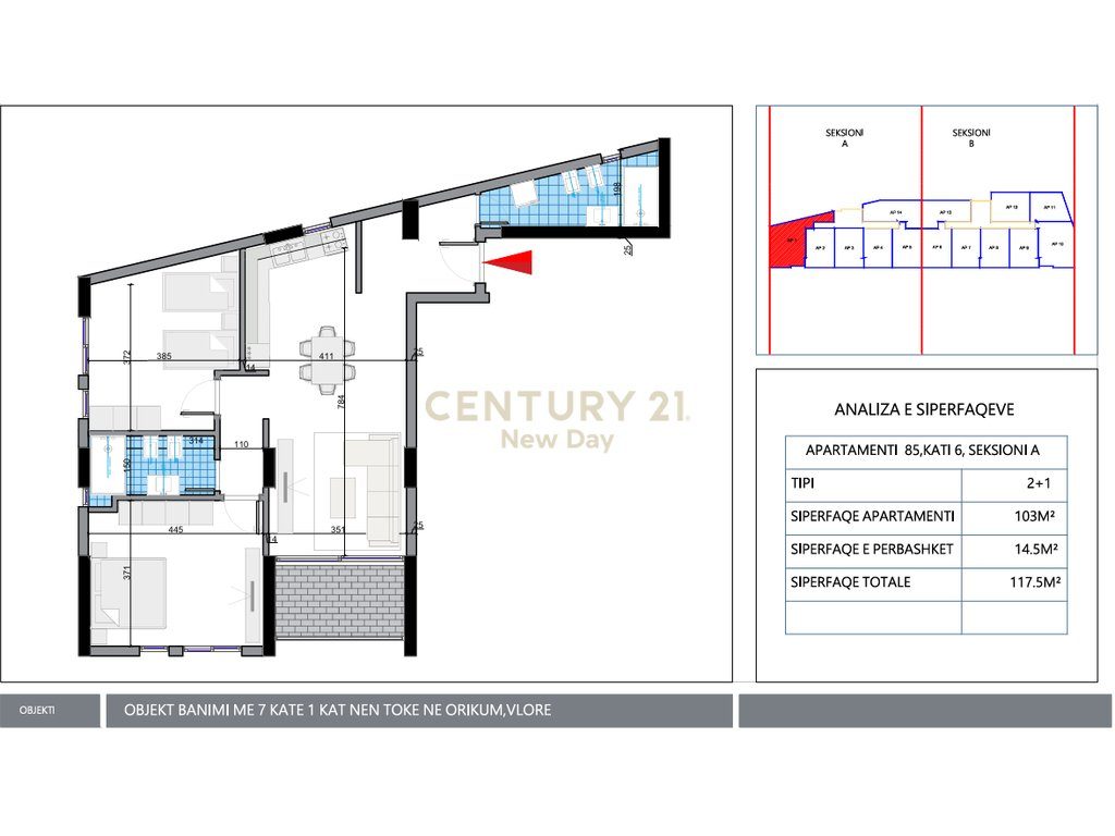 Apartament 2+1 për Shitje në Orikum, Vlorë!