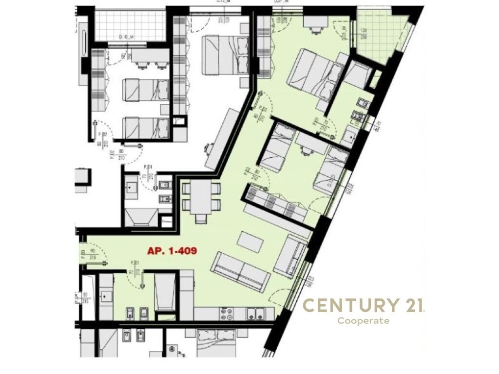 SHESIM APARTAMENT  2+1+2 PRANE LIQENIT TE THATE - RR. HIQMET BUZI.