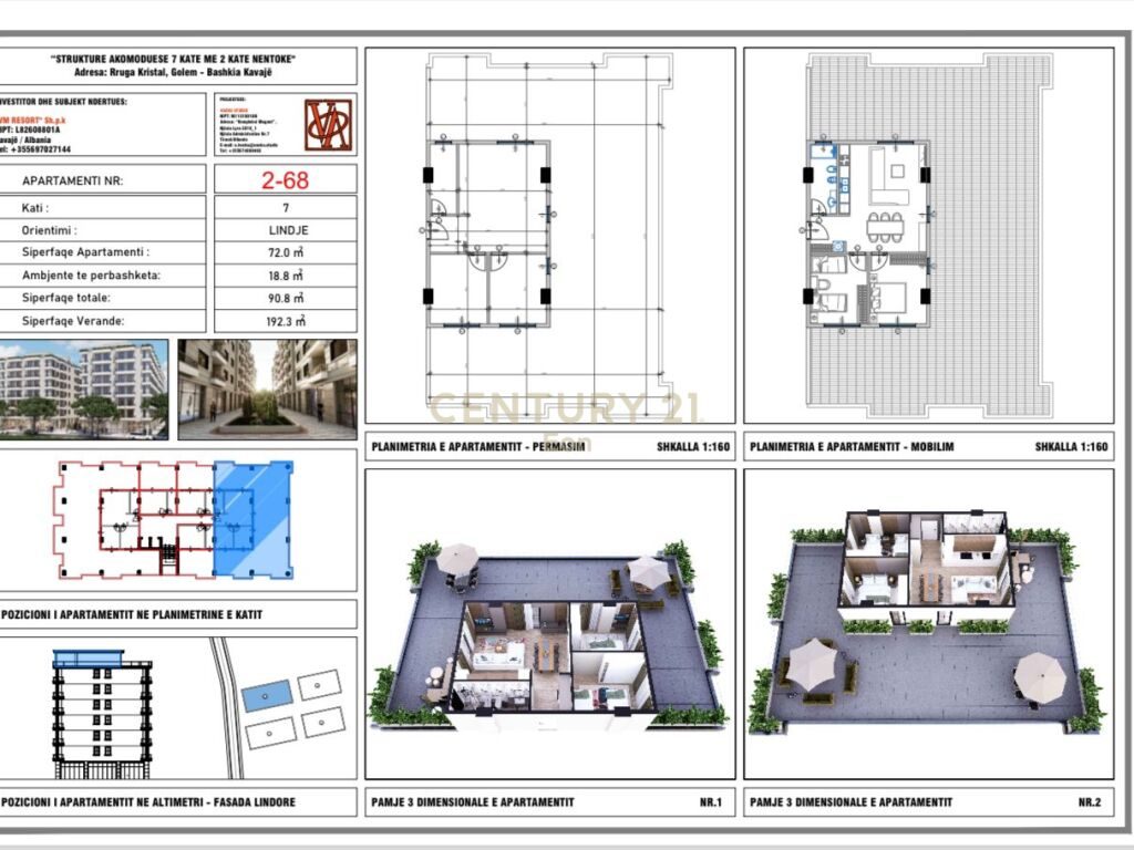 Apartament 2+1 për Shitje në Golem, Durrës  | 90.8 m²