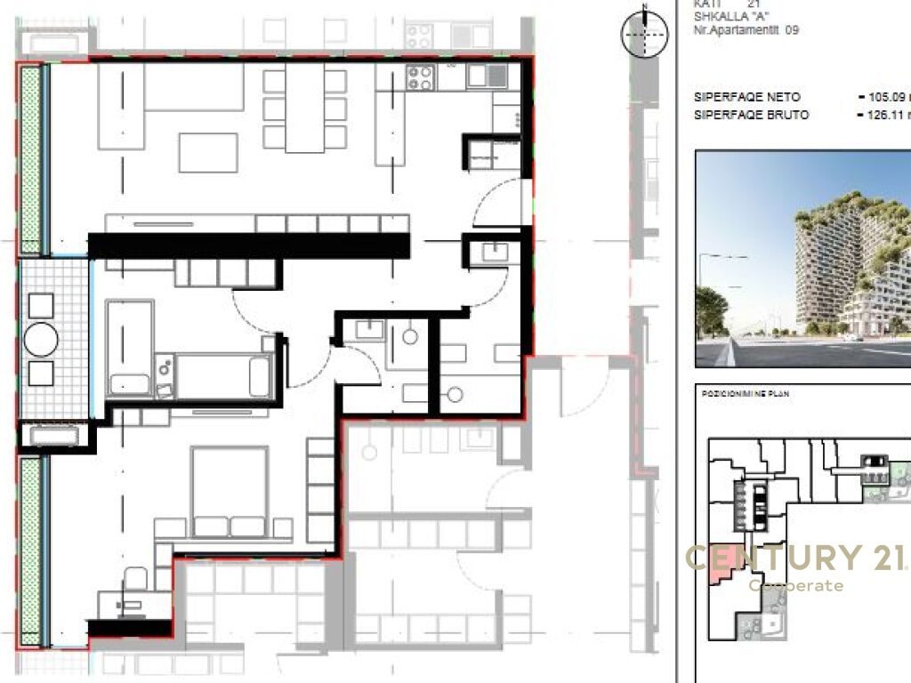 SHESIM APARTAMENT 2+1+2 TE "LION REZIDENCES 2"