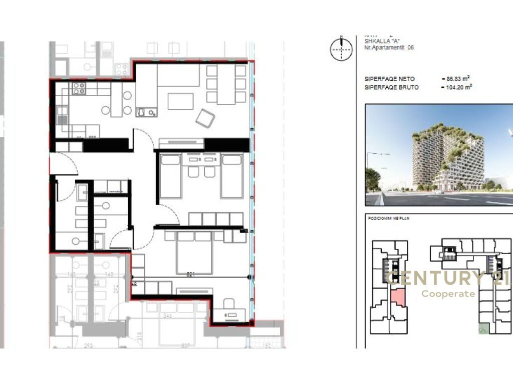 SHESIM APARTAMENT 2+1+2 TE "LION REZIDENCES 2"