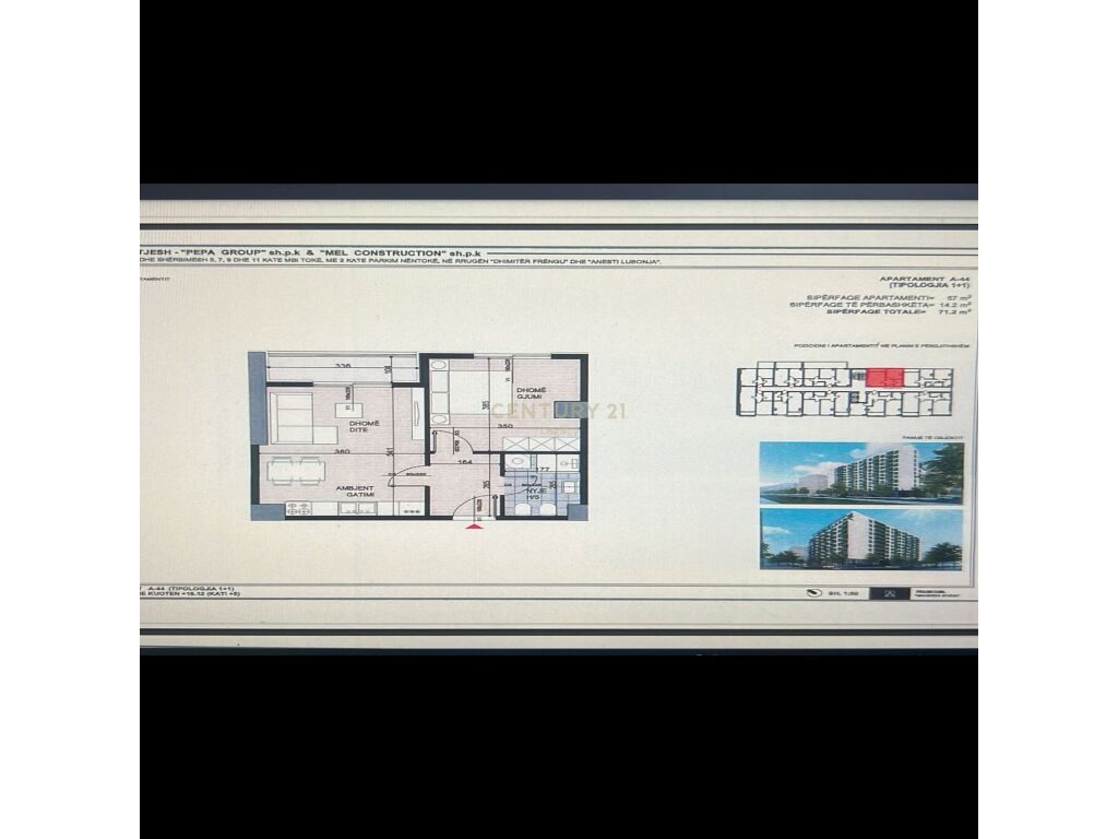 Shitet apartament 1+1, Ish Fusha e Aviacionit