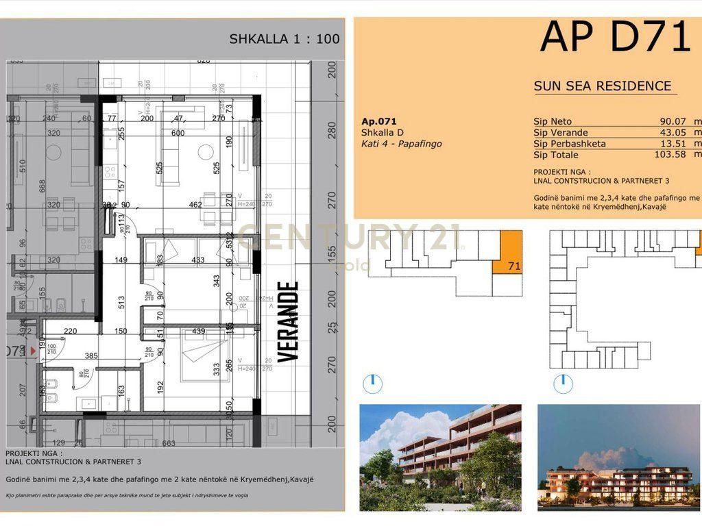 PENTHOUSE PER SHITJE NE REZIDENCEN SUN SEA GOLEM!