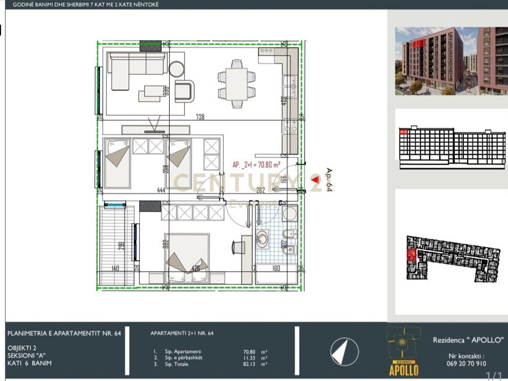 Rezidenca Apollo Paskuqan, Shesim Apartament 2+1, Me Mundesi Financimi Me Kredi!