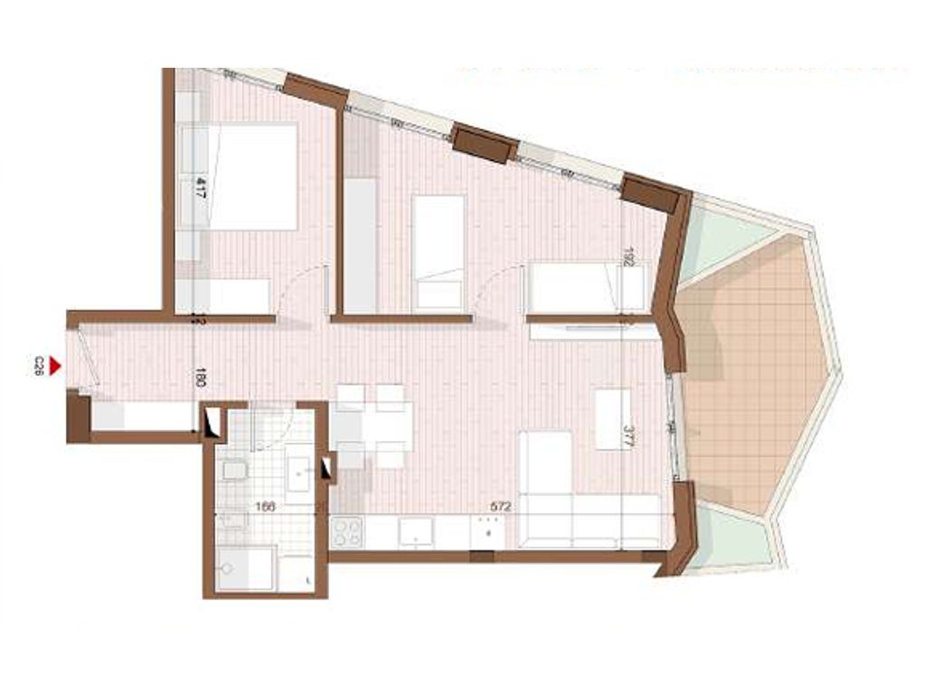SHITET APARTAMENT 1+1+ VERANDE NE SHENGJIN