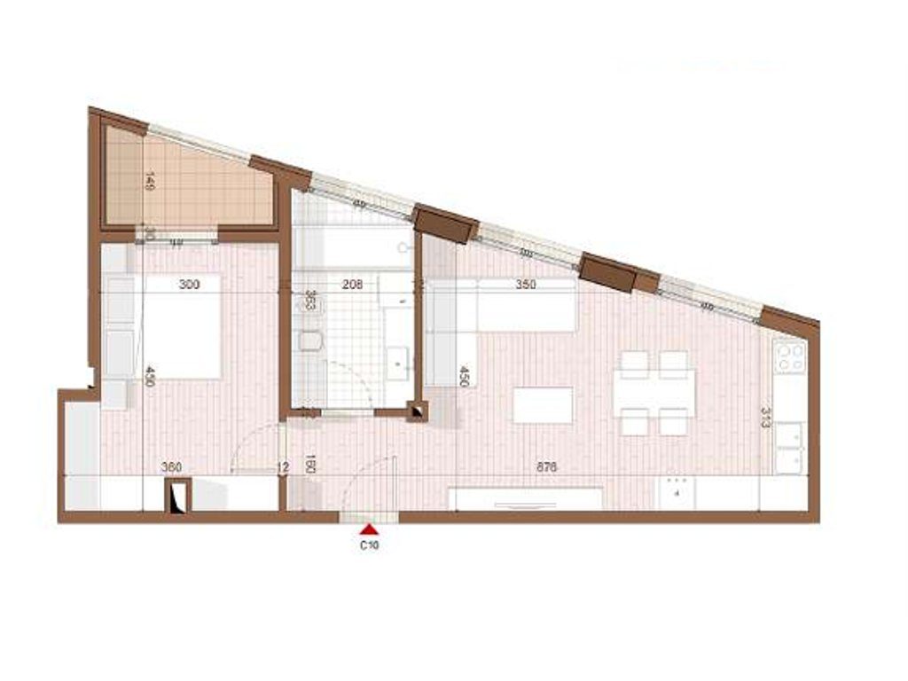 SHITET APARTAMENT 1+1 NE SHENGJIN