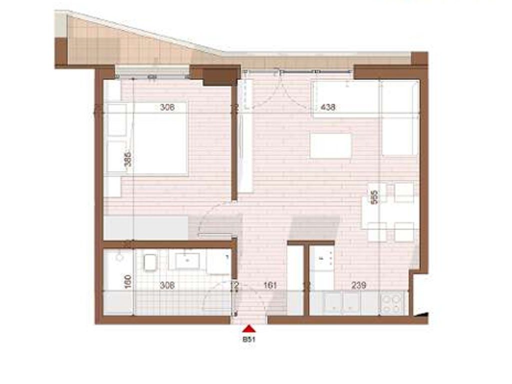 SHITET APARTAMENT 1+1 NE SHENGJIN