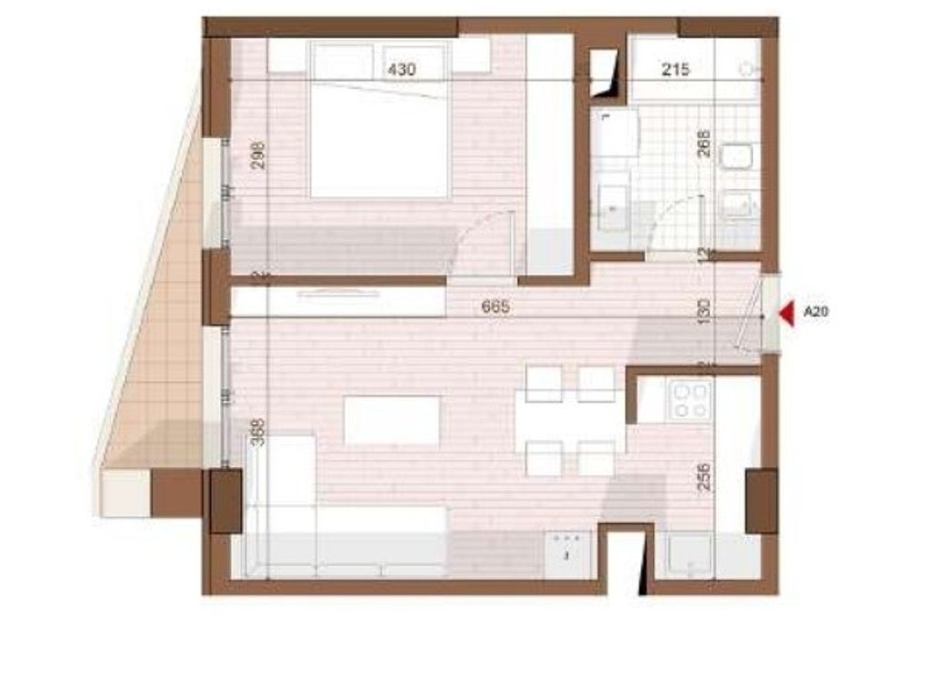 SHITET APARTAMENT 1+1 NE SHENGJIN