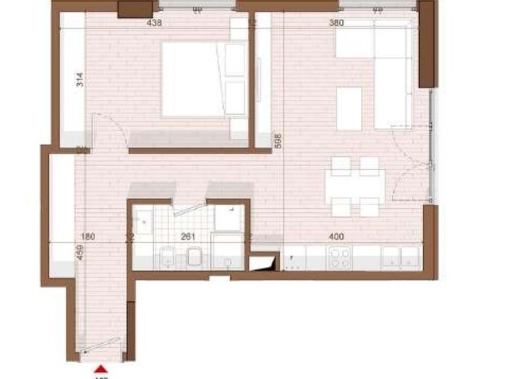 SHITET APARTAMENT 1+1 NE SHENGJIN