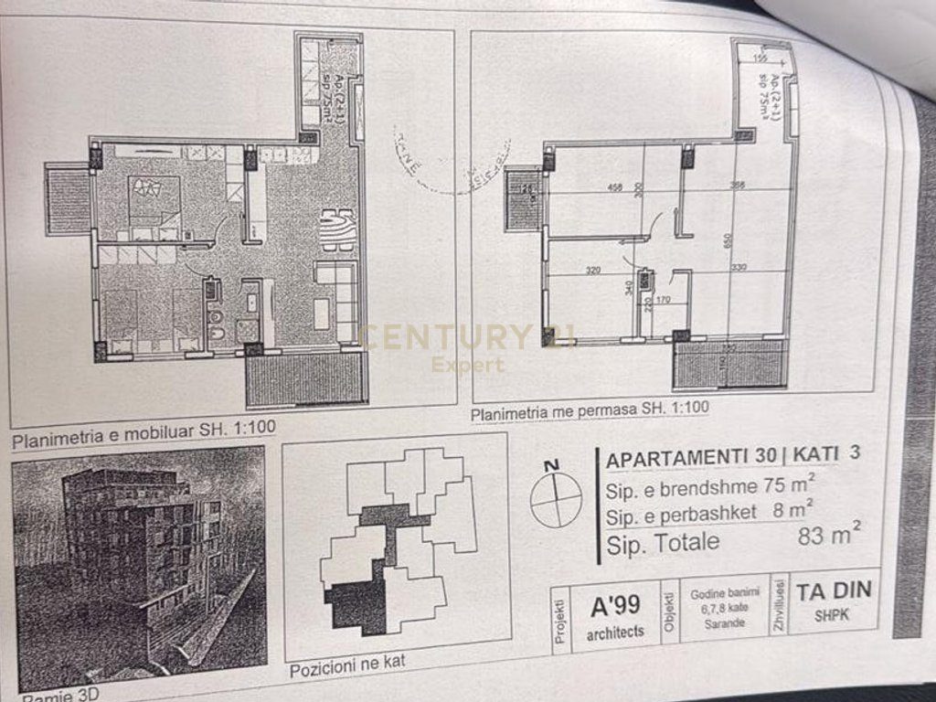 SARANDË, SHESIM APARTAMENT 2+1 NË PORTIN E LIMIONIT