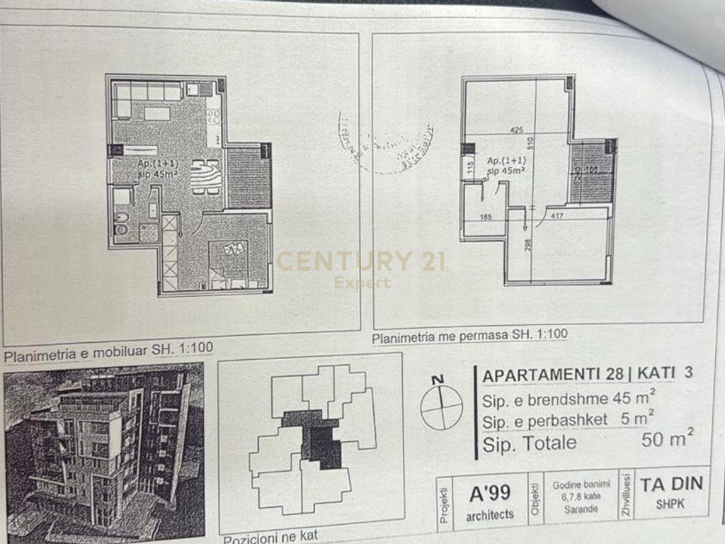 SARANDË, SHESIM APARTAMENT 1+1 NË PORTIN E LIMIONIT