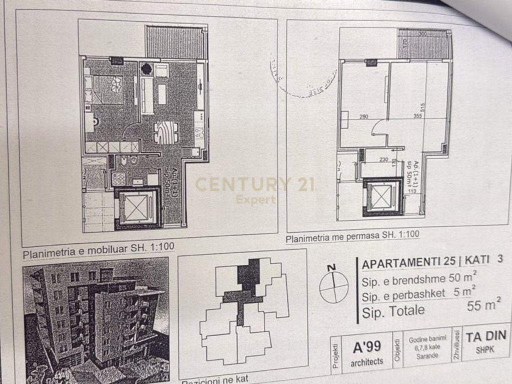 SARANDË, SHESIM APARTAMENT 1+1 NË PORTIN E LIMIONIT