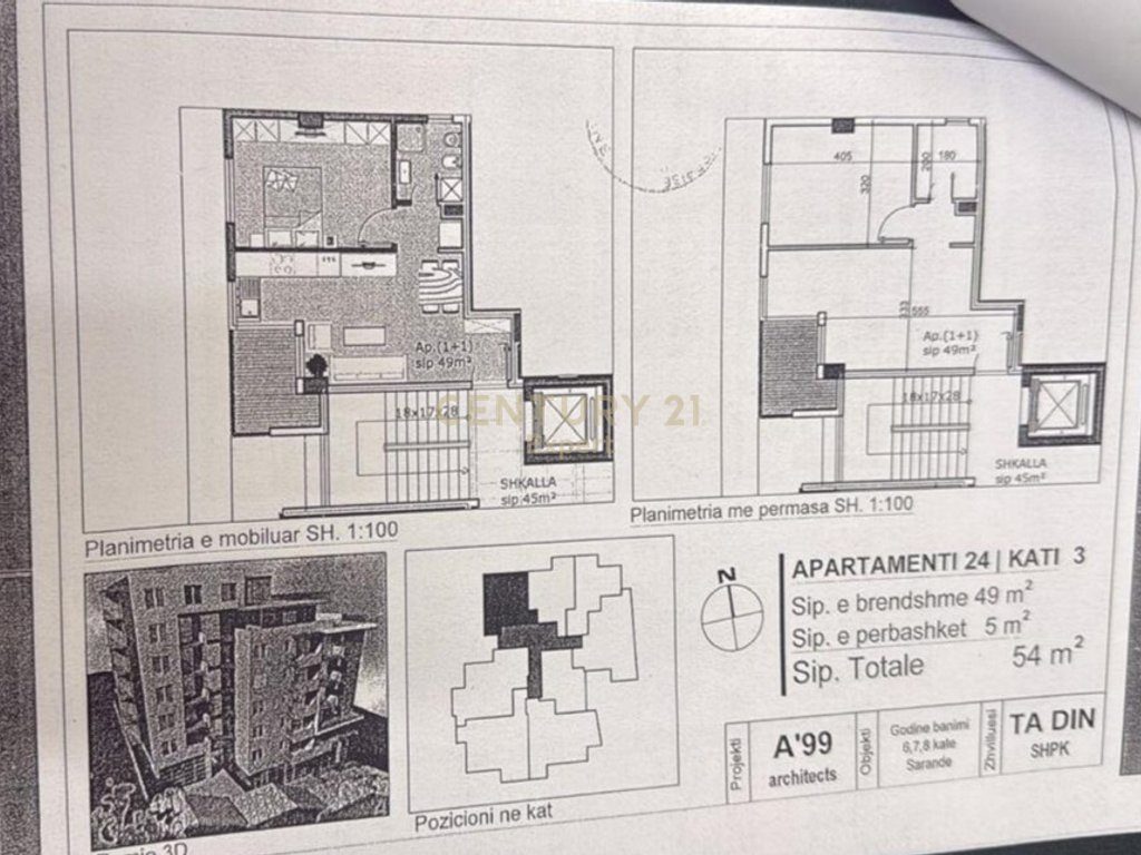SARANDË, SHESIM APARTAMENT 1+1 NË PORTIN E LIMIONIT